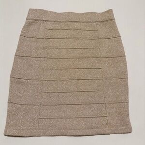 Charlotte Russe Gold glittery short skirt